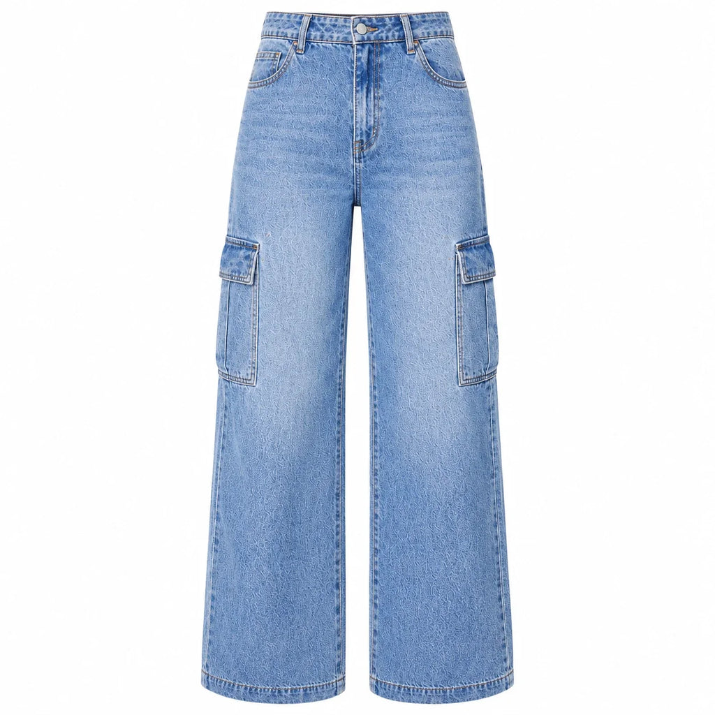 Wide Leg Cargo Jeans WHD0607043