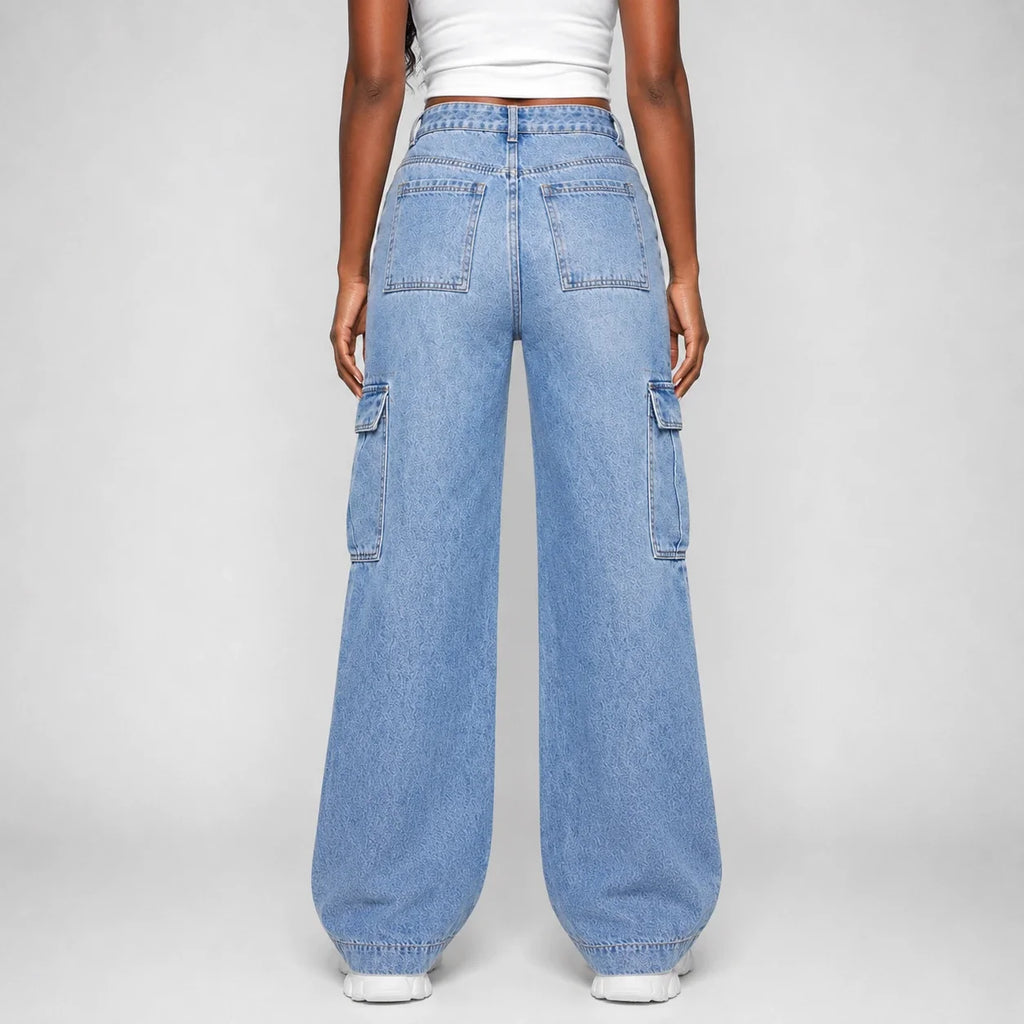 Wide Leg Cargo Jeans WHD0607043