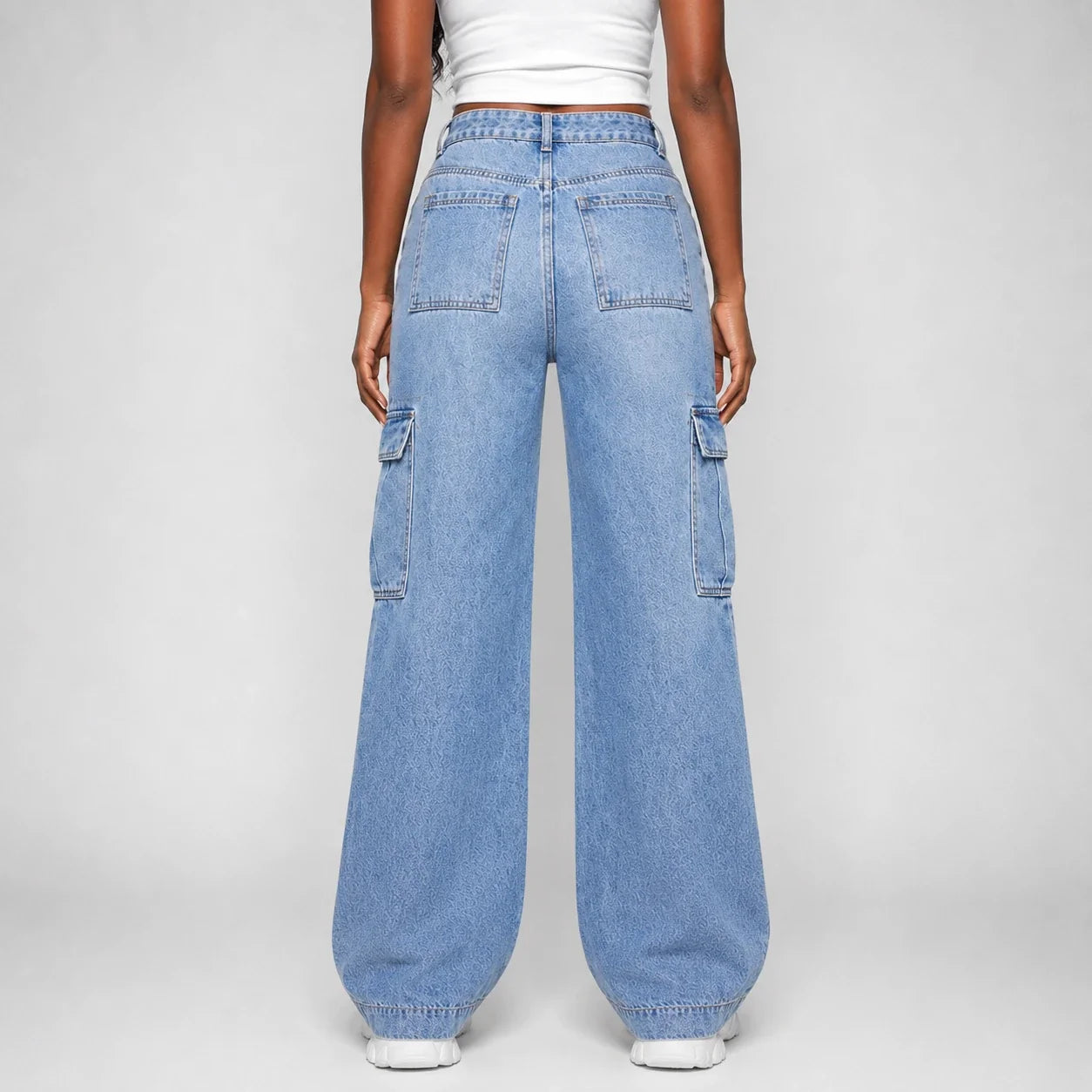 Wide Leg Cargo Jeans WHD0607043